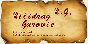Milidrag Gurović vizit kartica